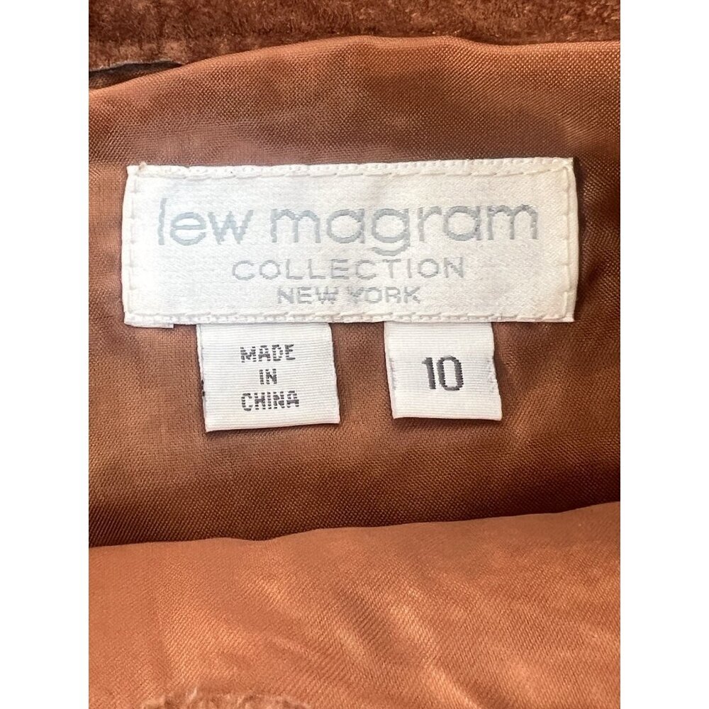 vtg 90's Lew Magram Orange Brown High Rise Suede Pants‎ Size 10 Western Boho - Picture 5 of 6
